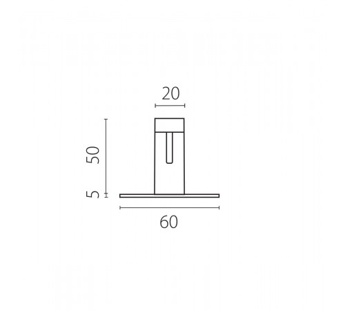 Крепление к потолку /на стену жесткое (54мм) без подвода питания Lightstar Due Hermes 510197