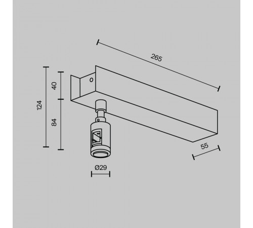 Основание потолочное для блока питания с вводом питания Maytoni Flarity TRA156C-BB1-PT