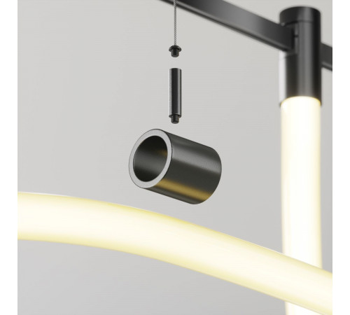 Потолочный коннектор с тросовым подвесом Maytoni Technical Tau TRA154CSW-1B