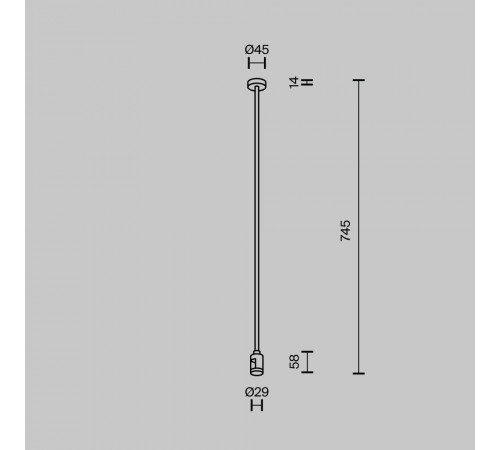 Крепление потолочное одинарное Maytoni Flarity TRA159C-S1-PT