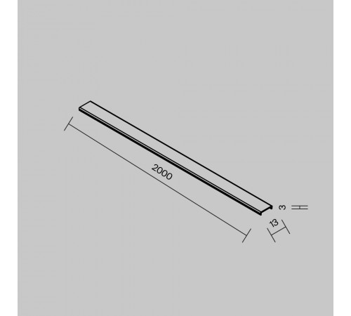 Рассеиватель для низкпрофильного накладного шинопровода Maytoni Technical TRAMN034DC-2W