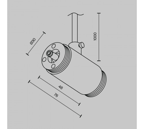 Прямой коннектор с вводом питания Maytoni Shelf CA013IC-P-B