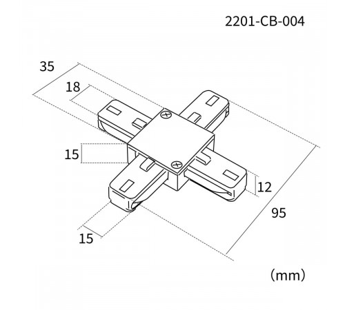 Коннектор для однофазного шинопровода Favourite Practica 2201-CB-004