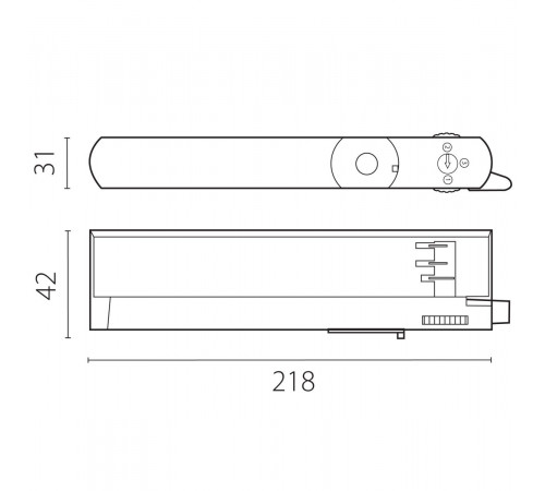 Адаптер с драйвером с DIP-switch управляемый по TRIAC д/трек-системы Quattro Lightstar 594056