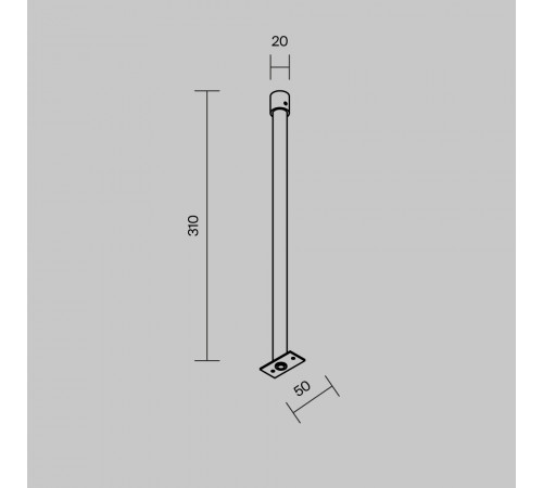 Жесткий подвес для уличной трековой системы Maytoni Elasity IP O-TR001-HL-B300 Жесткий подвес для уличной трековой системы Maytoni Elasity IP O-TR001-HL-B300
