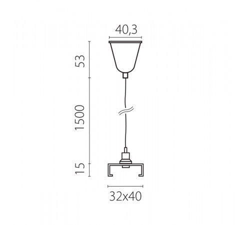Подвес стандартный тип D треку 5040xx-(F)/(R) 1,5 м Lightstar Quattro 504176-FR1