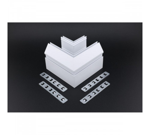 Соединитель магнитного шинопровода угловой плоский для натяжного потолка Aployt Magnetic track 220 APL.0284.10.04