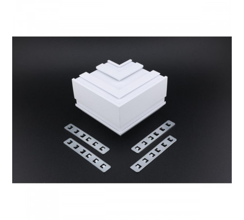 Соединитель магнитного шинопровода угловой плоский для натяжного потолка Aployt Magnetic track 220 APL.0284.10.04