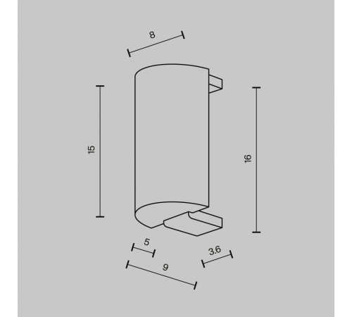 Заглушка торцевая для шинопровода Flarity Maytoni Technical TRA154EC-PT