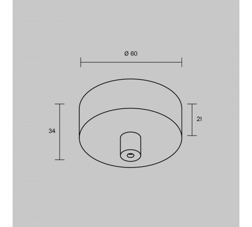 Накладная потолочная чаша для подвесных шинопроводов Maytoni TRA233SCB-B