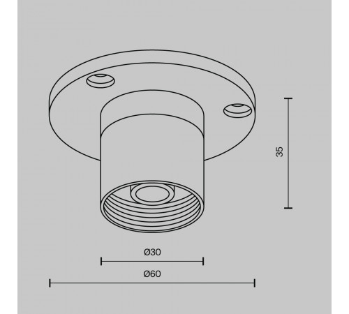 Основание с внутренней резьбой без ввода питания Maytoni Shelf CA023BI-B