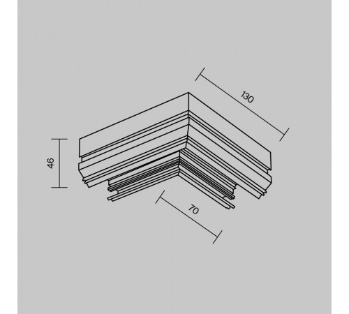 Коннектор угловой 90° к шинопроводу Exility Maytoni Technical TRA034CL-SCHN-42B