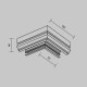 Коннектор угловой 90° к шинопроводу Exility Maytoni Technical TRA034CL-SCHN-42B