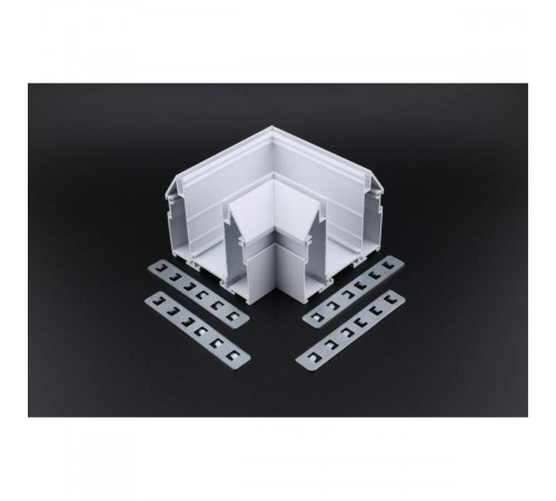 Соединитель магнитного шинопровода угловой плоский для натяжного потолка Aployt Magnetic track 220 APL.0284.10.04