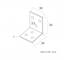 Угол монтажный Favourite Practica 2203-CL-003