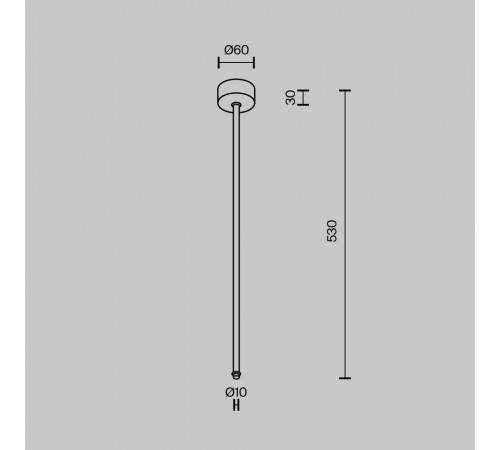 Подвес на жестком основании с потолочной чашей Maytoni Shelf CA030C-SL-L500-B