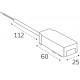 Коннектор питания для магнитного шинопровода Italline IT09-9025 black