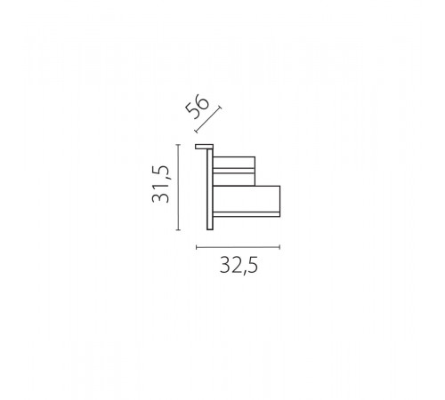 Заглушка боковая встраиваемая к треку 5030xx-R Lightstar Quattro 503167-R