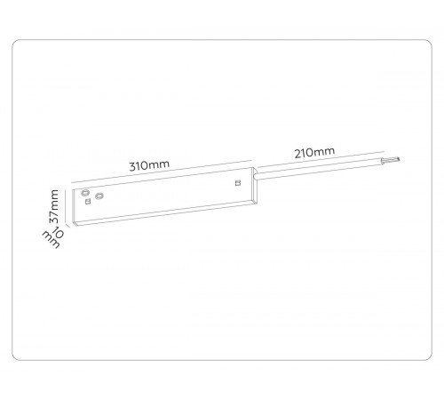 Блок питания внутренний с вводом питания для магнитного шинопровода Ambrella Light Track System 48V 10mm 100W GL2061