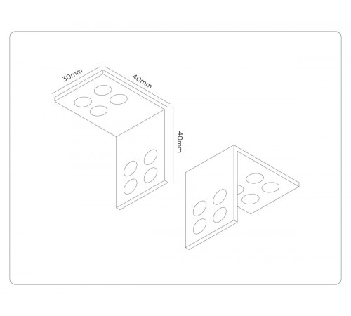 Уголок для закладных профилей Magnetic standard 48V 10mm 2шт Ambrella Light Track System GL2020