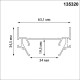Профиль для встраивания однофазного трека в натяжной потолок Novotech Expert 135320