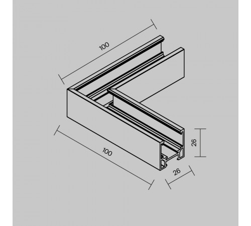 Угол-соединитель Maytoni Technical Exility TRAMN034CL-41W