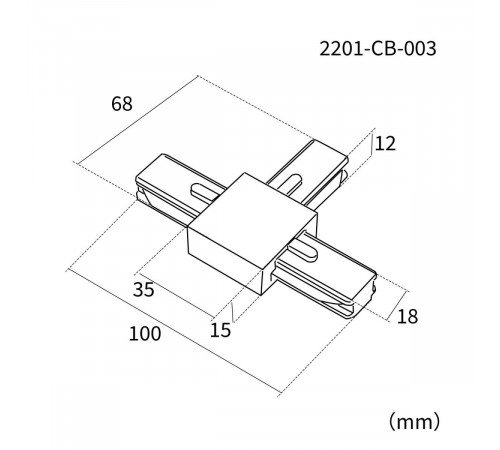 Коннектор для однофазного шинопровода Favourite Practica 2201-CB-003