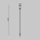 Подвес для системы Exility IP Maytoni O-TR002-PB-H2M
