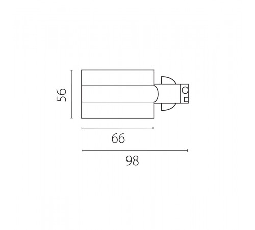 Питание боковое встраиваемое к треку 5030xx-R Lightstar Quattro 503117-RPS