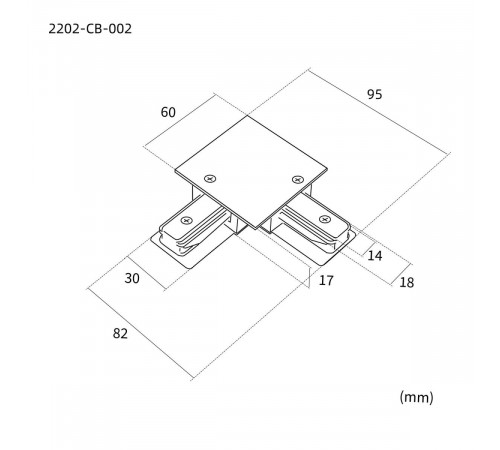 Коннектор для однофазного шинопровода Favourite Practica 2202-CB-002