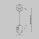 Подвес тросовый с прямым коннектором питания Maytoni Flarity TRA157SW-IPC1-PT