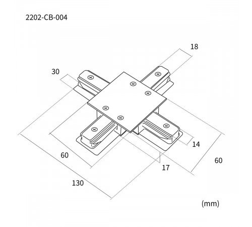Коннектор для однофазного шинопровода Favourite Practica 2202-CB-004