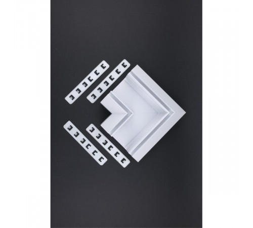 Соединитель магнитного шинопровода угловой плоский для натяжного потолка Aployt Magnetic track 220 APL.0284.10.04