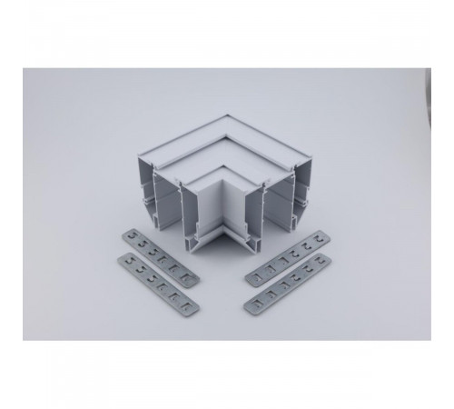 Соединитель магнитного шинопровода угловой плоский для натяжного потолка Aployt Magnetic track 220 APL.0284.10.04