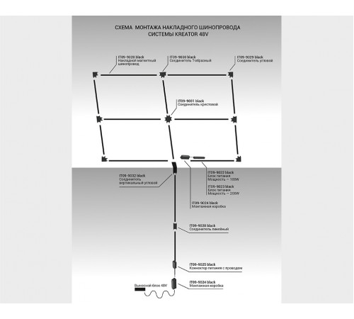 Монтажная коробка Italline IT09-9024 black