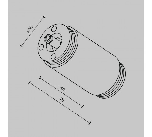 Прямой коннектор без ввода питания Maytoni Shelf CA013IC-B