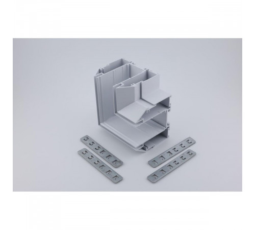 Соединитель магнитного шинопровода угловой плоский для натяжного потолка Aployt Magnetic track 220 APL.0284.10.04