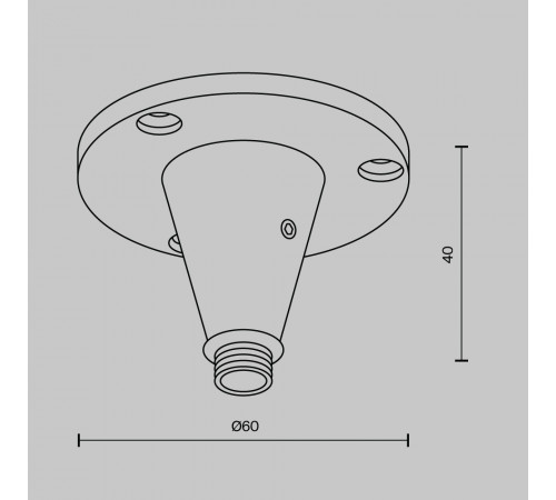 Фиксатор для накладного монтажа Maytoni Shelf CA026BS-B Фиксатор для накладного монтажа Maytoni Shelf CA026BS-B