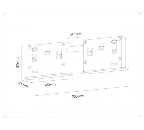 Коннектор питания прямой для магнитного шинопровода Ambrella Light Track System GL2030