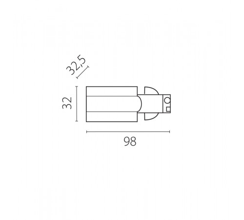 Питание боковое к треку 5040xx-(F)/(R) Lightstar Quattro 504116-FRPS
