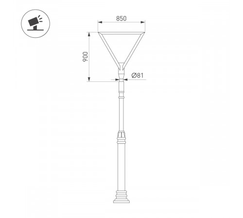 Уличный консольный светильник Arlight OXOR-TRILEIS-900x850х80-75W Day4000 052475 Уличный консольный светильник Arlight OXOR-TRILEIS-900x850х80-75W Day4000 052475
