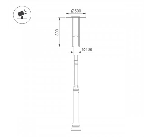 Уличный консольный светильник Arlight OXOR-SHADL-O-500x800-35W Day4000 052472 Уличный консольный светильник Arlight OXOR-SHADL-O-500x800-35W Day4000 052472