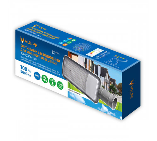 Уличный консольный светильник Volpe ULV-Q611 100W/6500K IP65 GREY UL-00012814 Уличный консольный светильник Volpe ULV-Q611 100W/6500K IP65 GREY UL-00012814