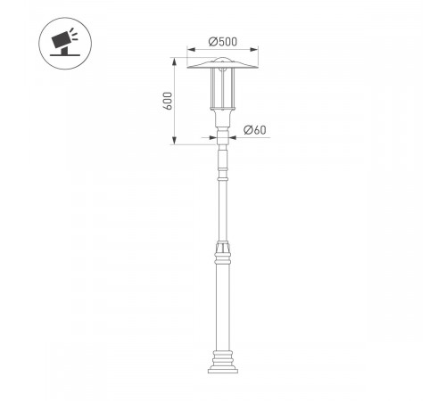 Уличный консольный светильник Arlight OXOR-SHADL-С-500x600-50W Day4000 052469 Уличный консольный светильник Arlight OXOR-SHADL-С-500x600-50W Day4000 052469