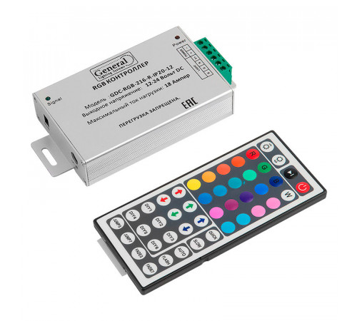 Контроллер General GDC-RGB-216-R-IP20-12 511701 Контроллер General GDC-RGB-216-R-IP20-12 511701