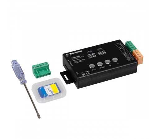Контроллер Arlight DMX-301-23-Prog (5-24V, 10A, SPI 3072 кан., Накладной) (IARL, IP20 Металл, 2 года) 061175