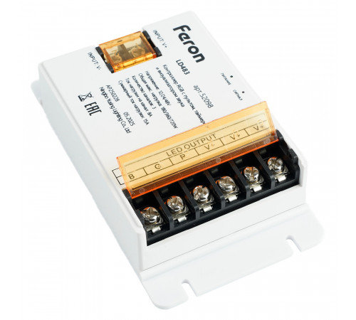 Контроллер RGB с пультом, таймером и визуализатором звука Feron LD483 12-24-48V 52098