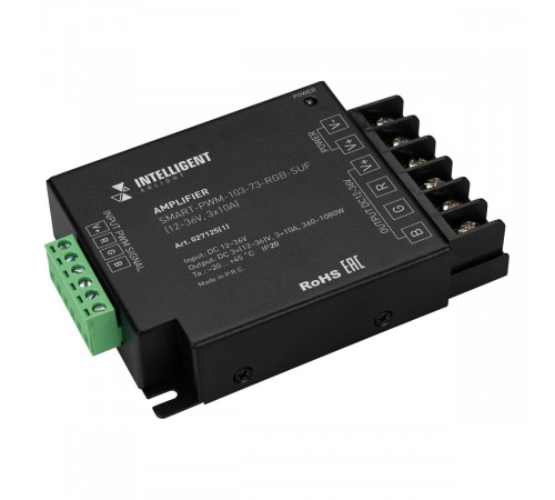 Усилитель Arlight SMART-PWM-103-73-RGB-SUF Black (12-36V, 3x10A) 027125(1) Усилитель Arlight SMART-PWM-103-73-RGB-SUF Black (12-36V, 3x10A) 027125(1)
