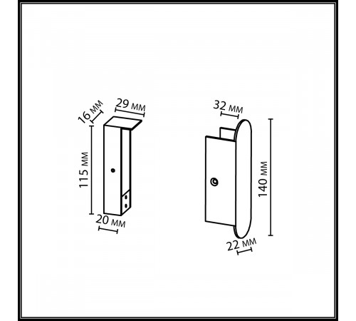 Элемент для накладного монтажа Odeon Light Hightech Fino 7155/1F