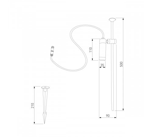 Ландшафтный светильник Elektrostandard Covert 35173/S черный 4690389219283 a072079
